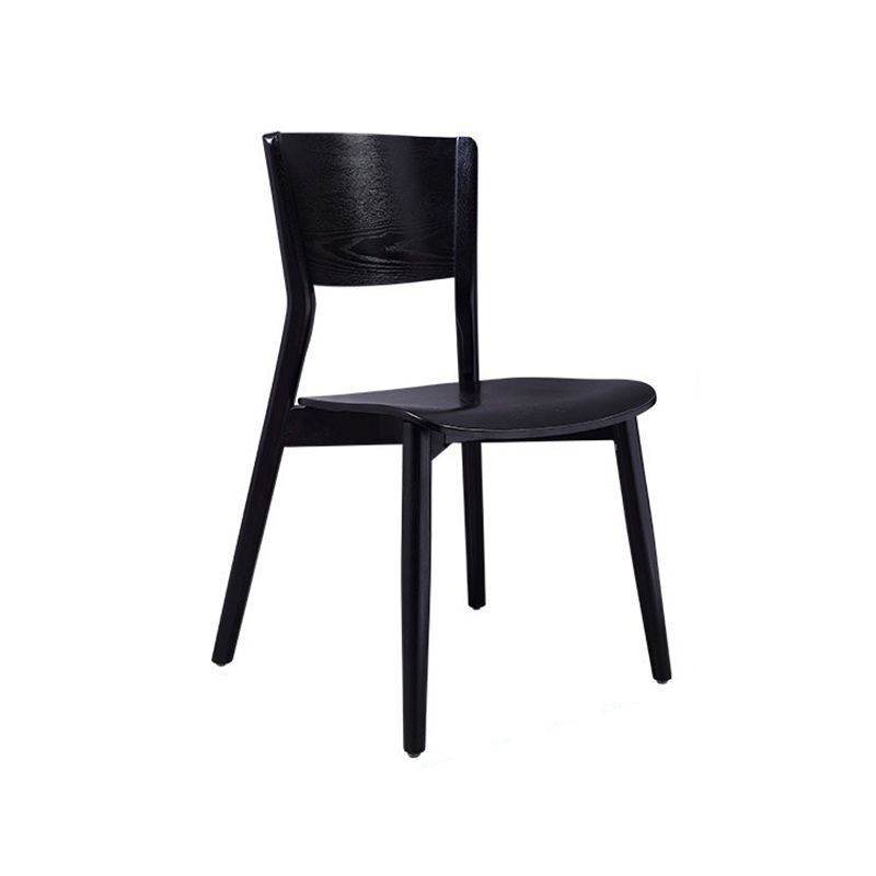 Silla lateral de comedor con respaldo abierto de estilo industrial, sillas de comedor laterales de madera para cocina