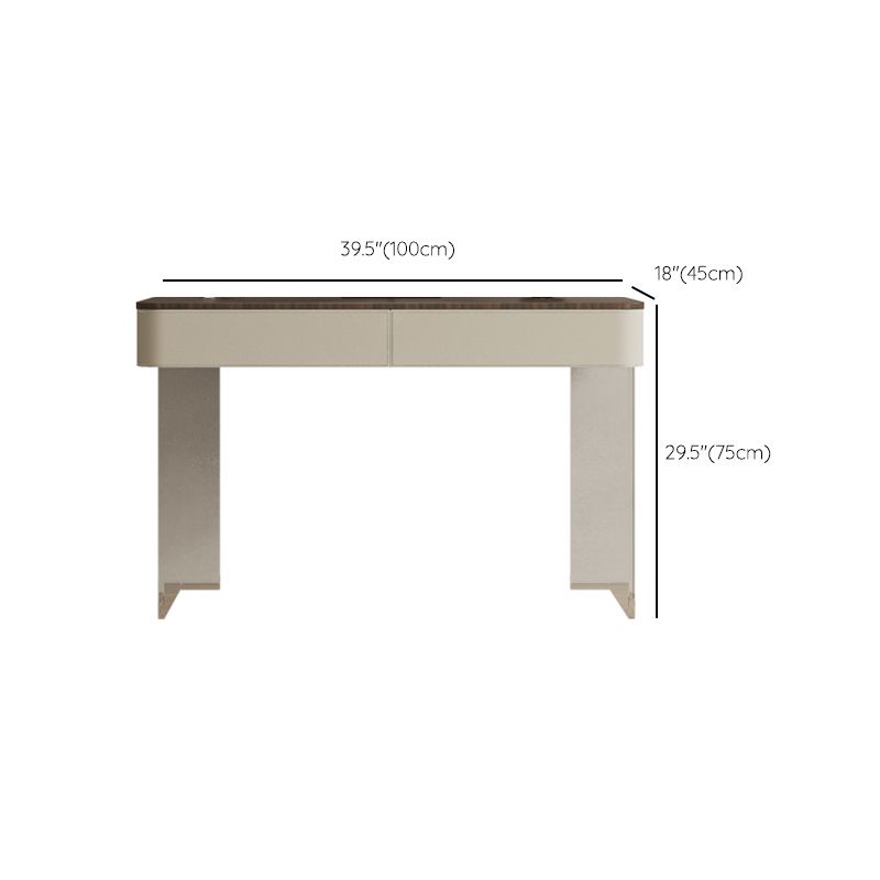 17.72" Wide Make-up Vanity in White Makeup Vanity Desk Table with Drawers