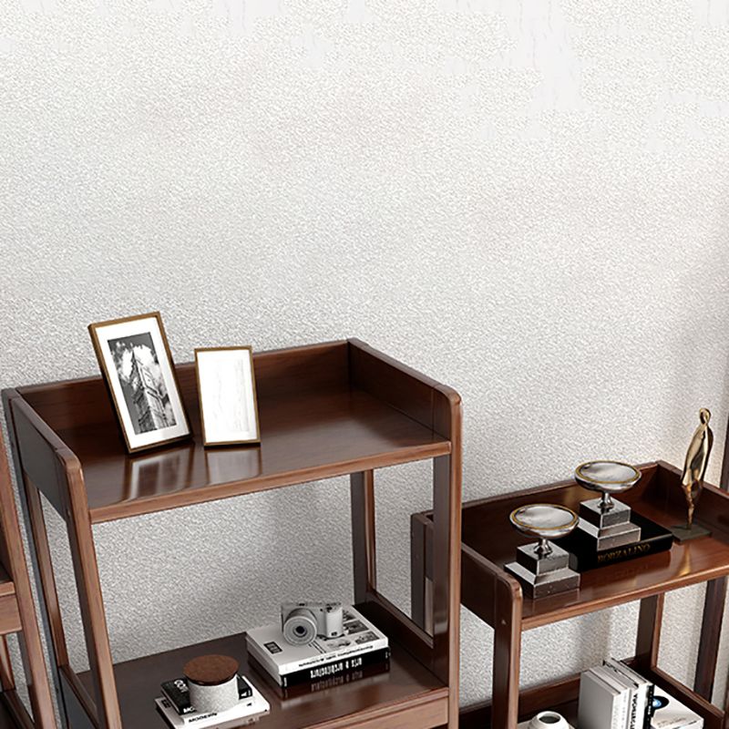 Modern Open Back Standard Bookshelf Wooden Bookcase With Shelves