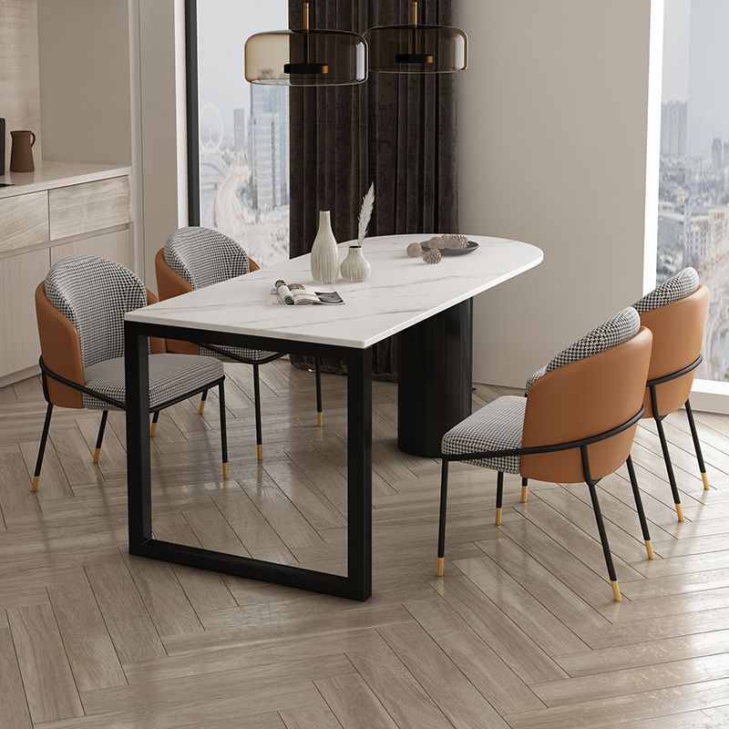 Solid Wood Contemporary Free Form Dining Table Wood Top Table for Dining Room