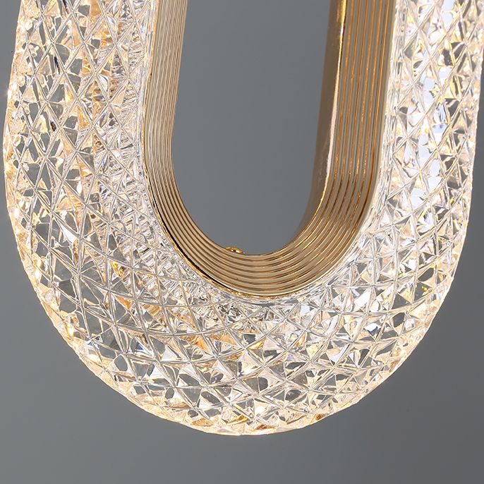 Eigentijdse stijl ovale vorm hanglampen metaalhangende lampen in goud