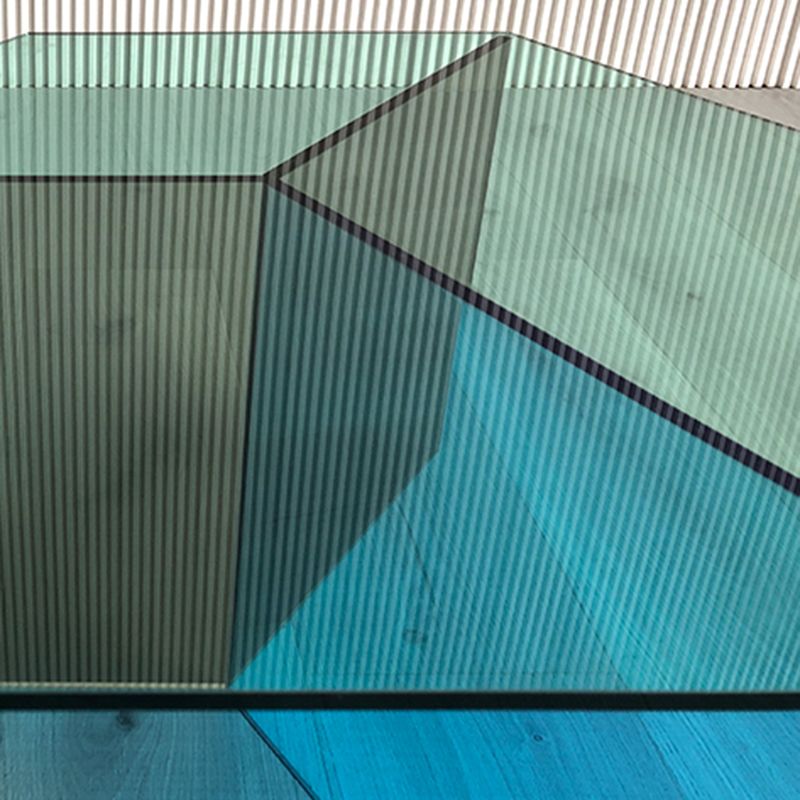 Geometric Clear Acrylic Coffee Table Modern Colored Cocktail Table
