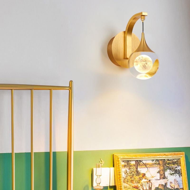 Éclairage de mur de style postmoderne à 1 lumière à 1 lumière pour chambre à coucher