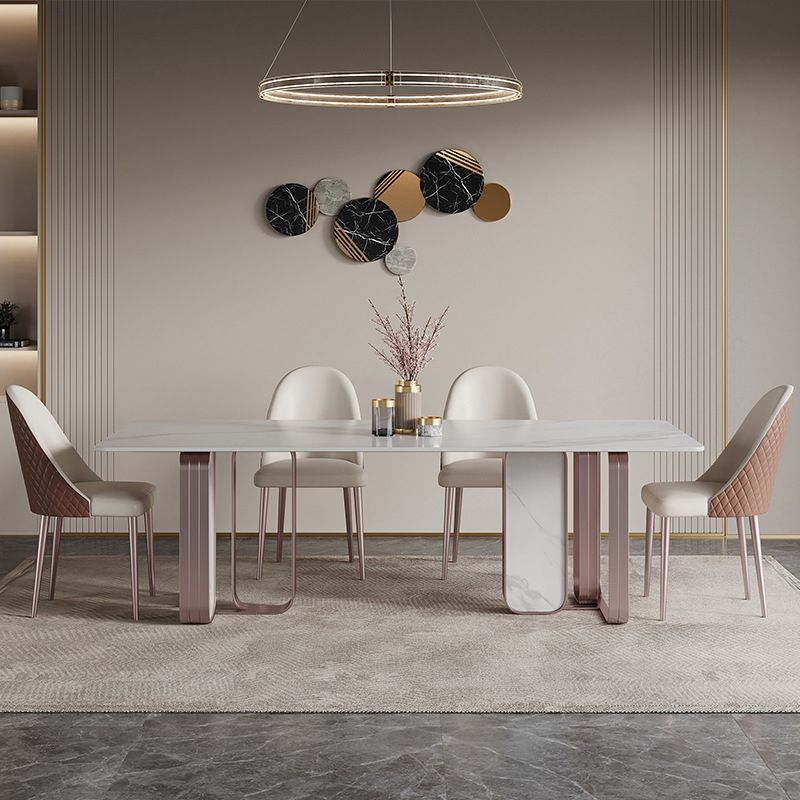 Luxury Sintered Stone Dining Set 1/2/5/6/7 Pieces Rectangle Dining Table with Chairs