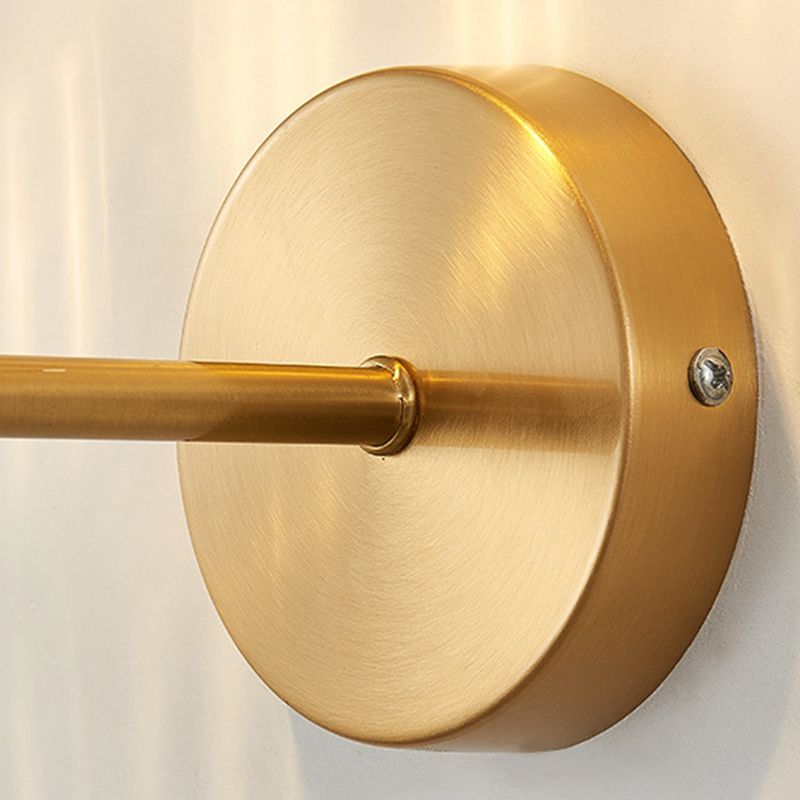 Metal Modern Wall Sconce Ball Shape Vanity Light with Glass Shade for Bathroom