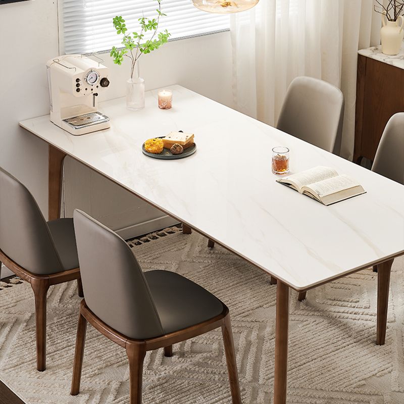 1/4/6/7/9 Pcs Modern Style Rectangle Stone Standard Height Dining Table Furniture