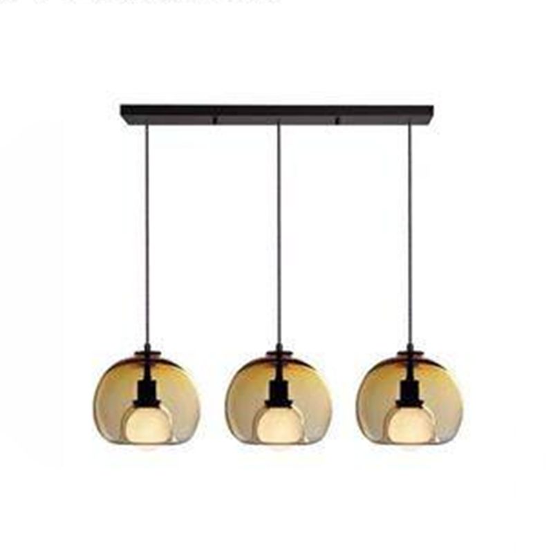 Global Glass Mini Pendant Light Dining Room Modern Ceiling Hanging Lamp