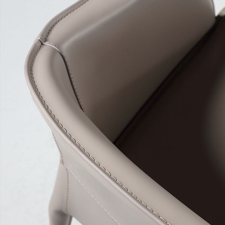 Modern Dining Room Dining Chair Faux Leather Arm Parsons Chair