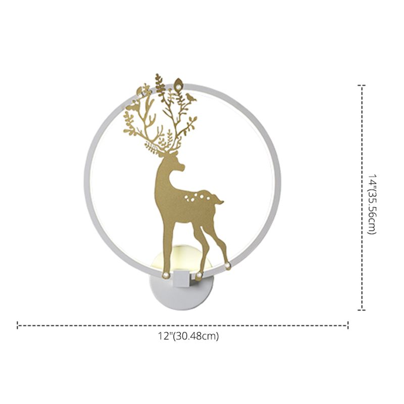 Round Disc Sconce Light Fixture Creative Minimalist Style Plastic Sconces