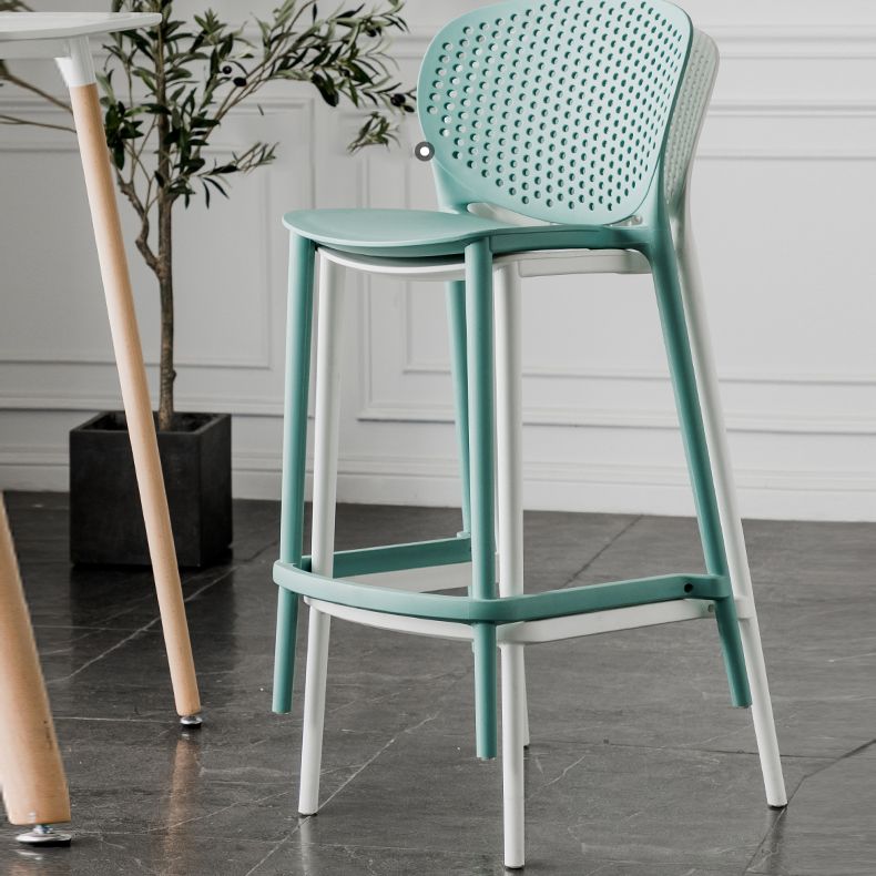 Contemporary Style Stackable Bar-stool Plastic Counter Bar Stool for Home