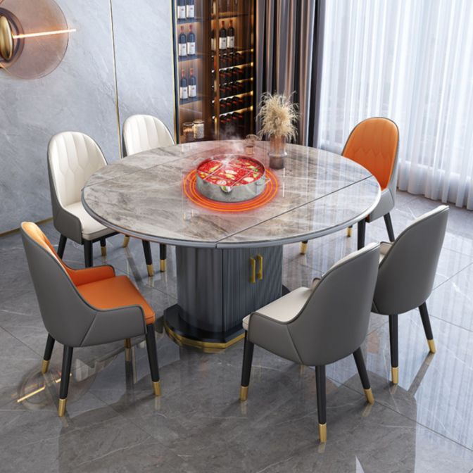 Round Stone Dining Table Traditional Luxury Drop Leaf Trestle Dining Table
