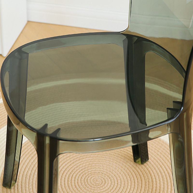 Modern Plastic Side Chair Low Back Armless Chair for Dining Room