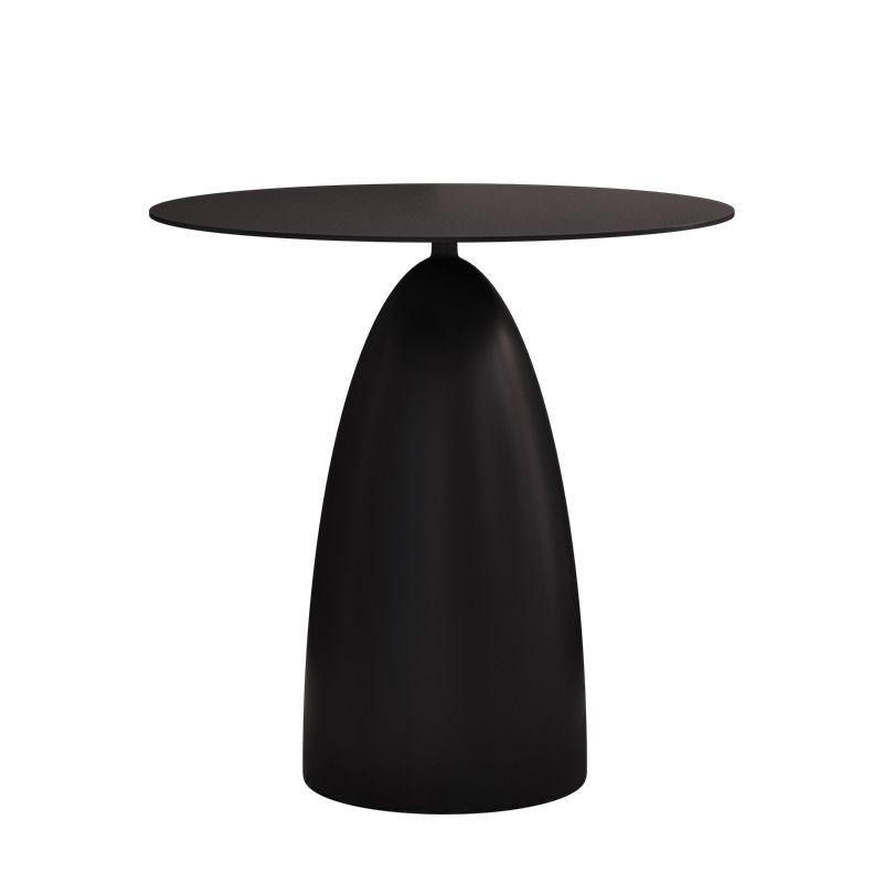16.5"/17.7" Tall Mid-Century Round Top Side Table Metal Pedestal End Table