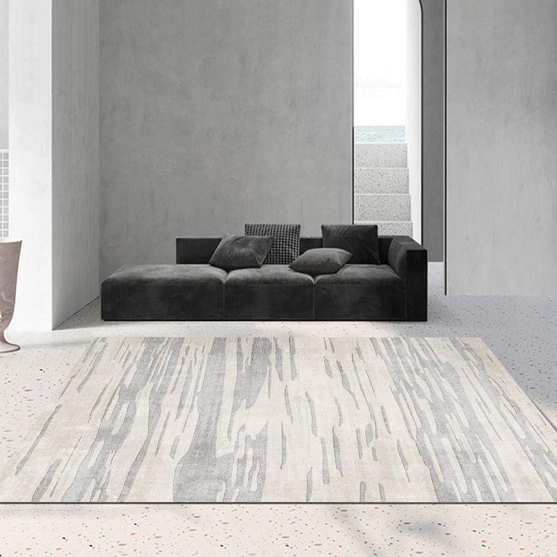 Modern Living Room Area Rug Apricot Polyester Rug Polyester Stain Resistant Area Carpet