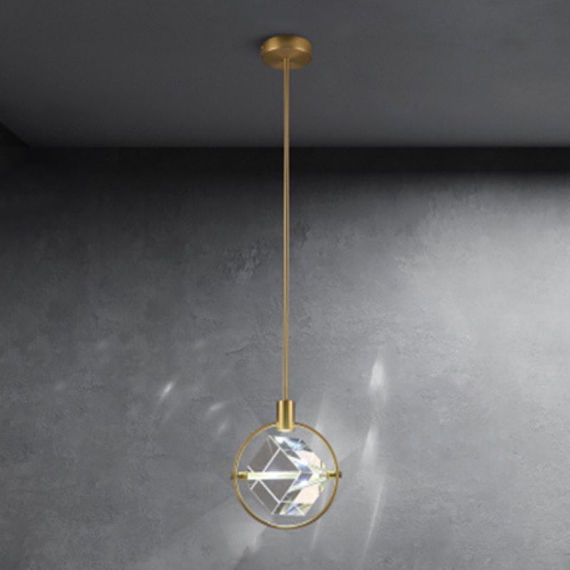 Moderne kubieke hanger verlichtingsarmaturen kristallen hanger lamp