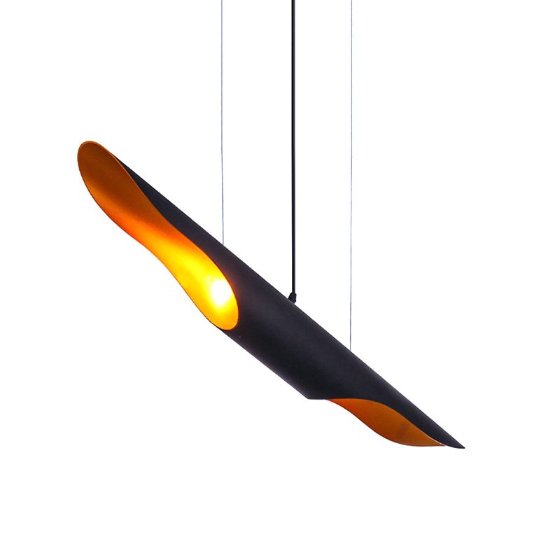 Pipe Hanging Ceiling Light Nordic Metal Black/White Pendant Light for Bedroom, 23.5"/27.5"/31.5" Wide