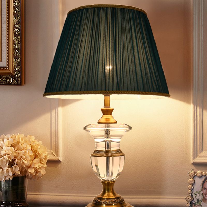 1 hoofd potvorm nachtkastje lamp modernistische handgesneden kristallen leeslicht in zwart
