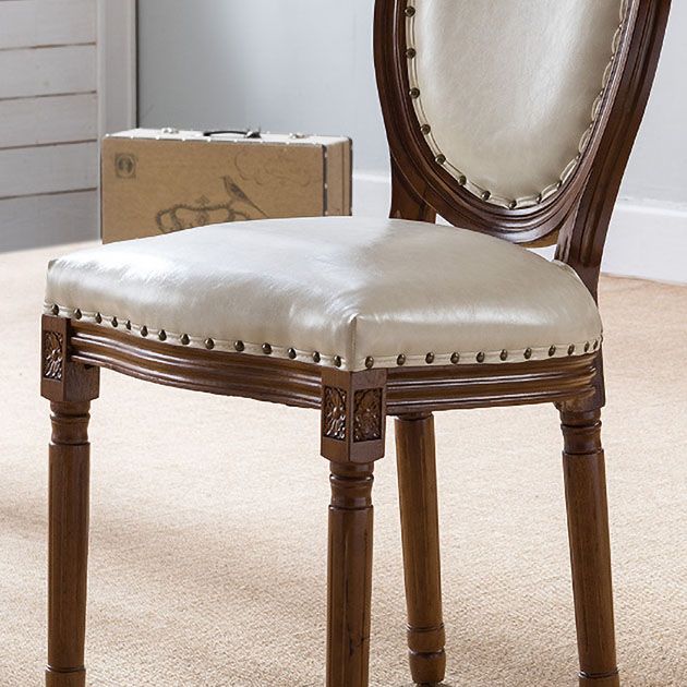 Chaises d'appoint en bois de style victorien avec dossier King Louis, 50,8 cm de large
