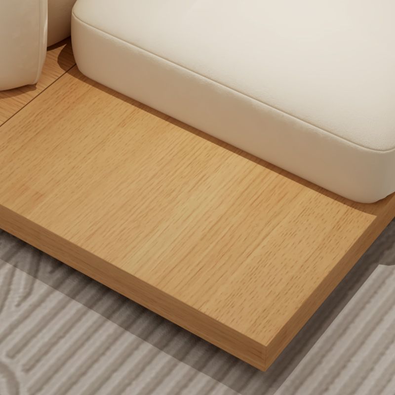 Contemporary Velvet Sectional Sofa with Pillows Back and Square Arms