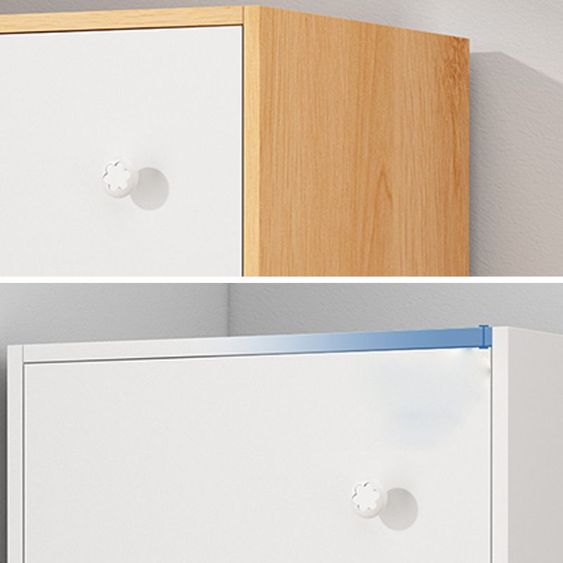 Minimalist Wooden Accent Cabinet Rectangle Storage Cabinet with Drawer