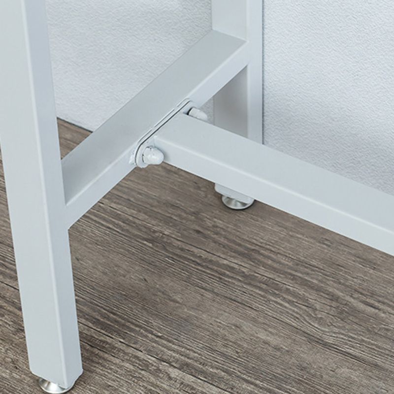 Modern Bar Height Table Solid Wood Top Bistro Bar Table with White Base