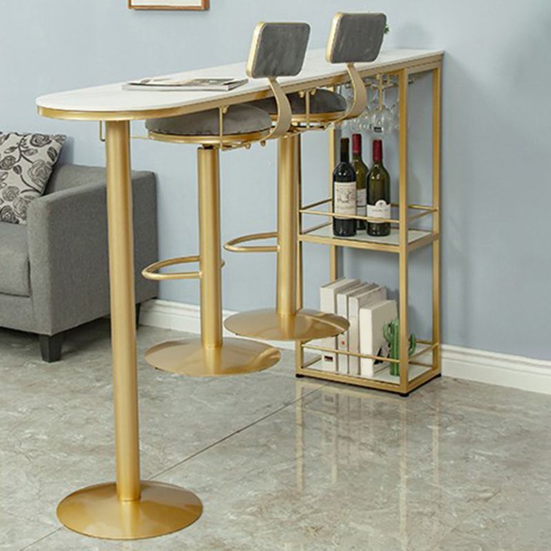 Modern Style Stone Bar Table Set 1/2/3 Pcs Specialty Bar Set for Indoor