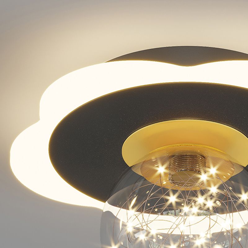 Hallway LED Flush Mount Light Minimalist Starry Glass Ceiling Light