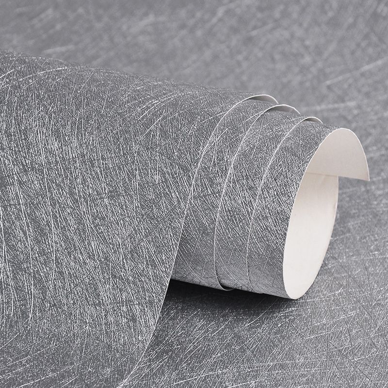 Modern Wallpaper Roll Solid-Colored Pattern Moisture Resistant Wall Covering, Multi-Color