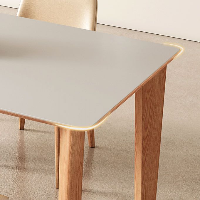 Modern 4 Legs Dining Table Rectangle Dining Table for Kitchen