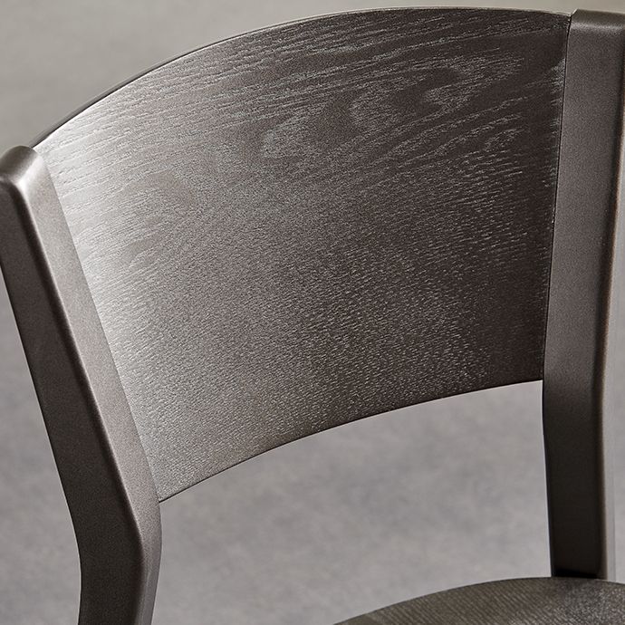 Contemporary Wood Dining Armless Chairs Open Back Dining Side Chair for Restaurant Use