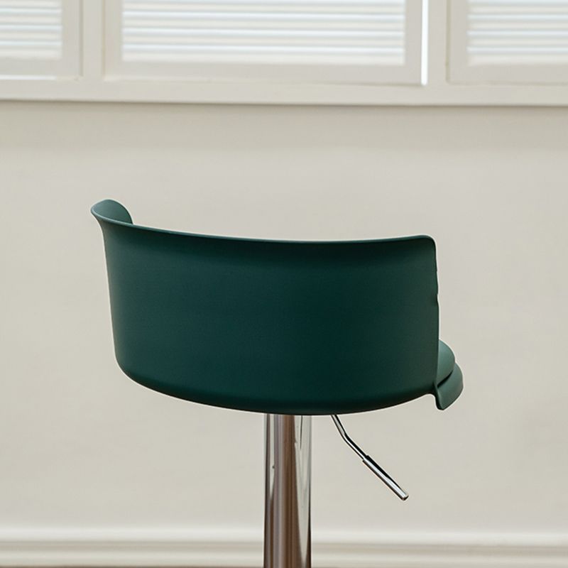 Modern Adjustable Height Swivel Bar Stool Metal Base Footrest Bar Stool