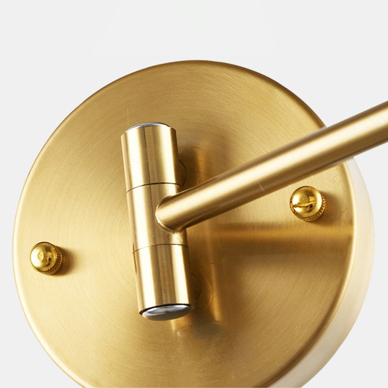 Luces de montaje de pared metálica de brazo columpio Estilo moderno Luces de pared de 1 luces de 1 luces