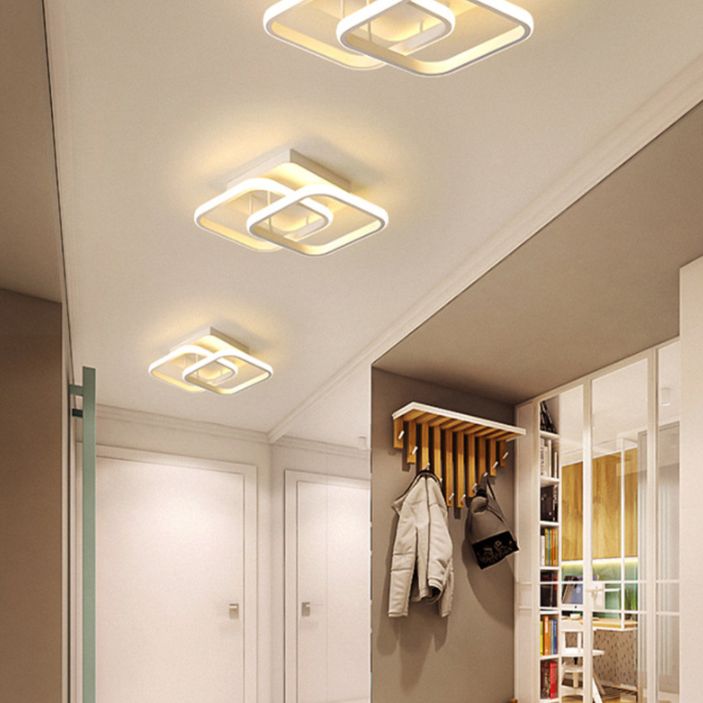 Geomtric Semi Flush Mount Light Acrylic Creative Flush-Mount Light Fixture for Hallway