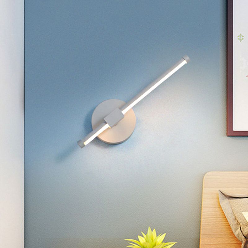 Acrylic Wall Sconce Bar Simple LED Black/White Wall Mounted Lamp with Rotatable Design in Warm/White Light