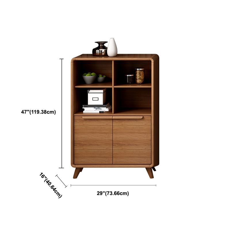 Modern Style Brown Storage Chest Dresser Solid Wood Chest with Drawers