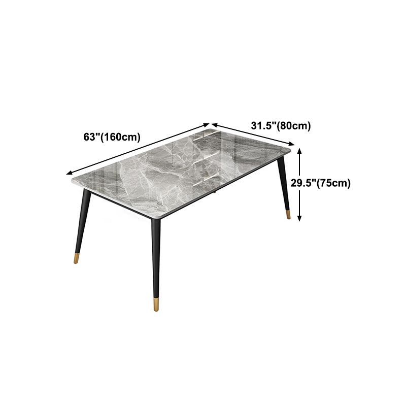 Industrial Style 4-foot Furniture Rectangle Stone Dinette Table for Home