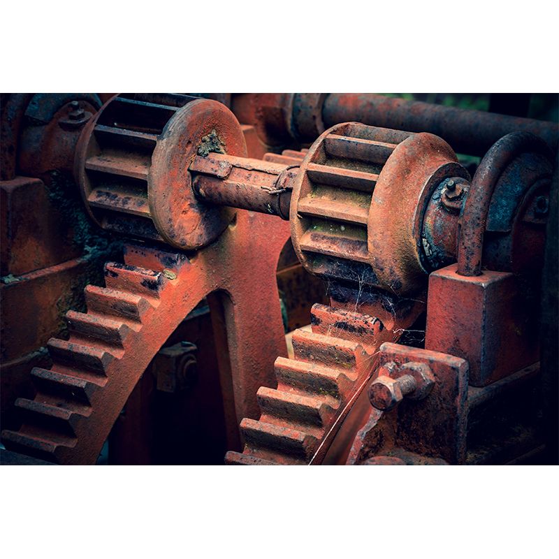 Industrial Photography Style Building Mural Wallpaper Mildew Resistant for Wall Decor