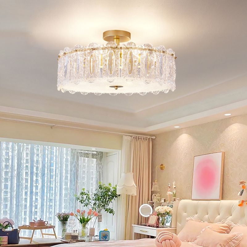 Nordic Creative Ceiling Light Golden Flush Mount Light Fixture for Bedroom