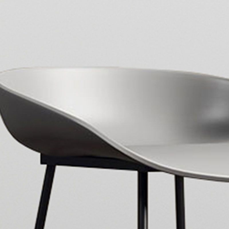 Contemporary Restaurant Footrest Barstool Matte Finish Plastic Stool