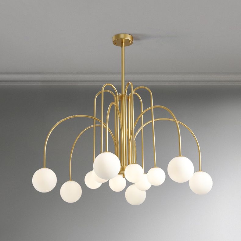 Modern Metal Chandelier Light Multi-Head Suspension Pendant Lamp for Living Room