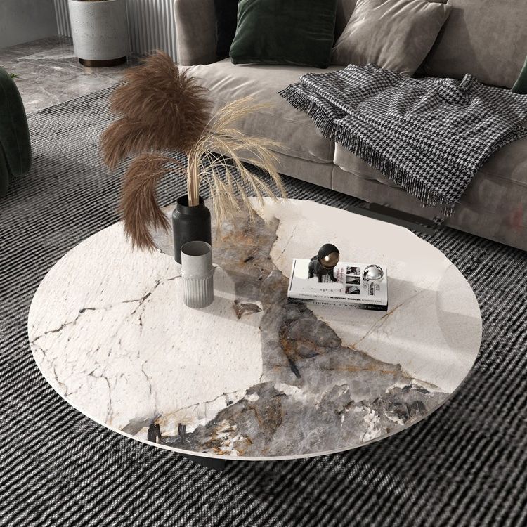 Slate Round Modern Coffee Table No Distressing Coffee Table Set