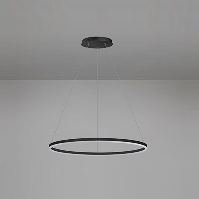 Luz de metal circular Luz de lámpara Simplicidad LED Hanging Chandelier