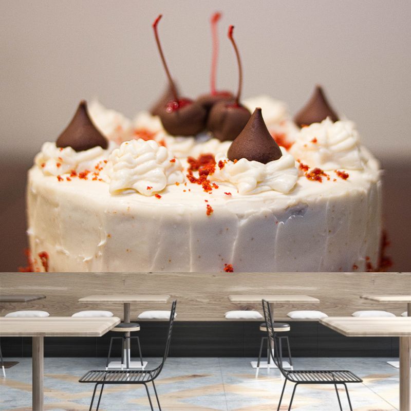 Minimalism Style Sweet Cake Mural Decal Waterproofing Wall Decor for Cake Shop