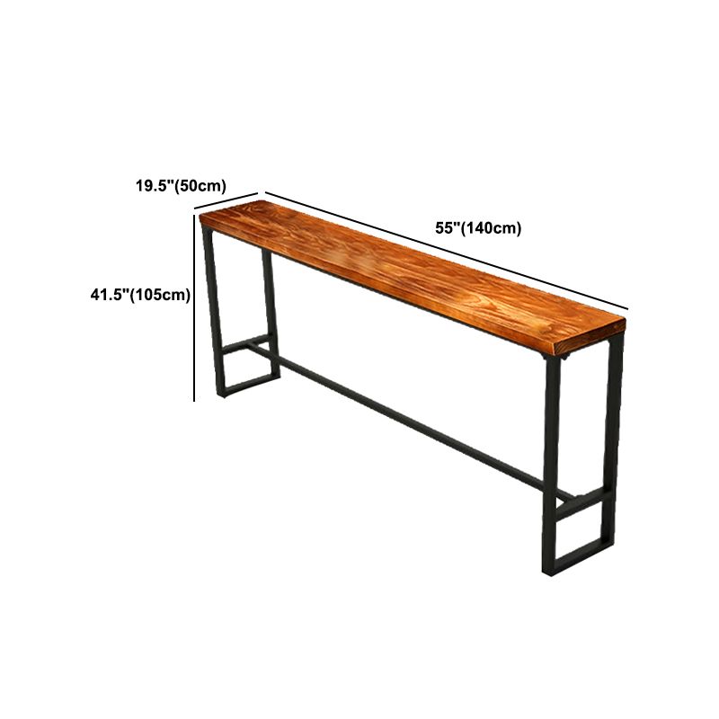 Industrial 1/2/6/11 Pieces Solid Wood Bar Table Set Fixed Counter Set