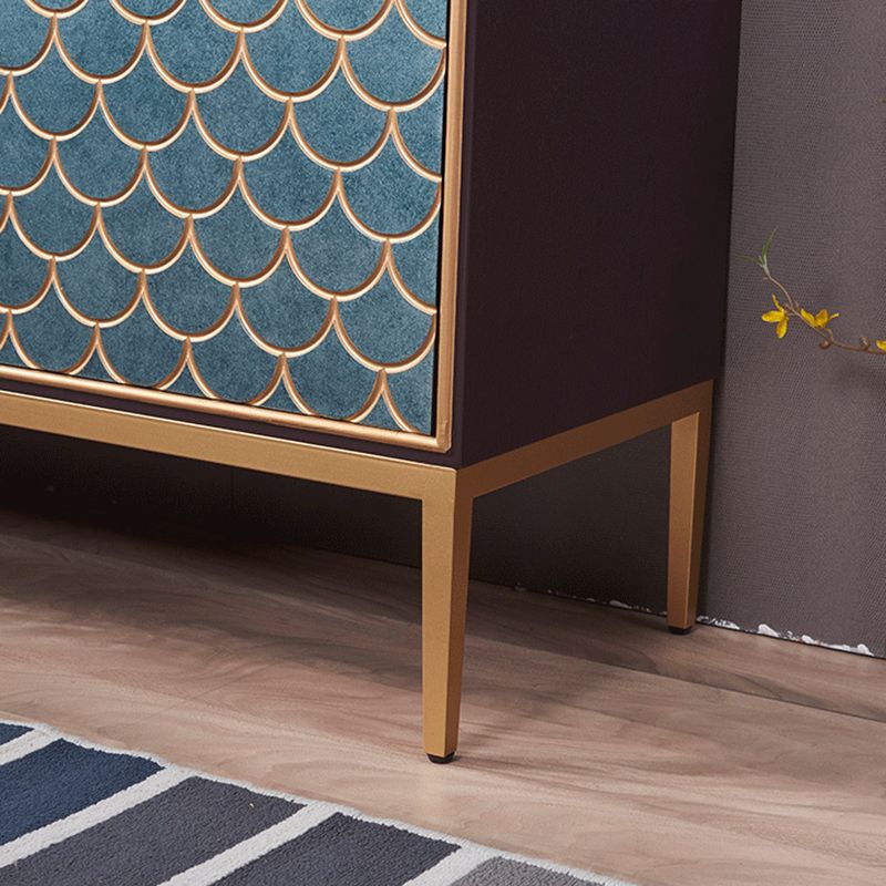Industrial Accent Cabinet with Cup Pulls Doors and Straight Legs