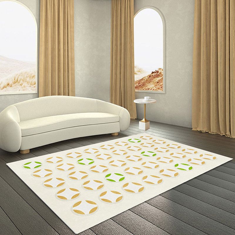 Light Color Modern Area Carpet Polyester Gingham Indoor Rug Non-Slip Backing Carpet for Living Room