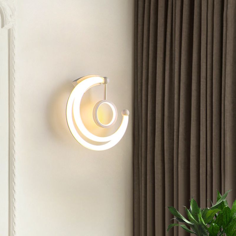 Nordic Style Crescent Mur Light Acrylique Livrage LED Ponderie d'éclairage en phase