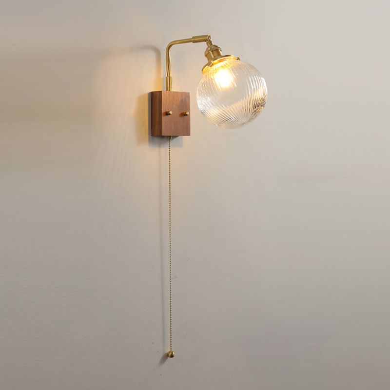 Modern Wood Curving Wall Sconce Geometric Shape Wall Light for Living Room