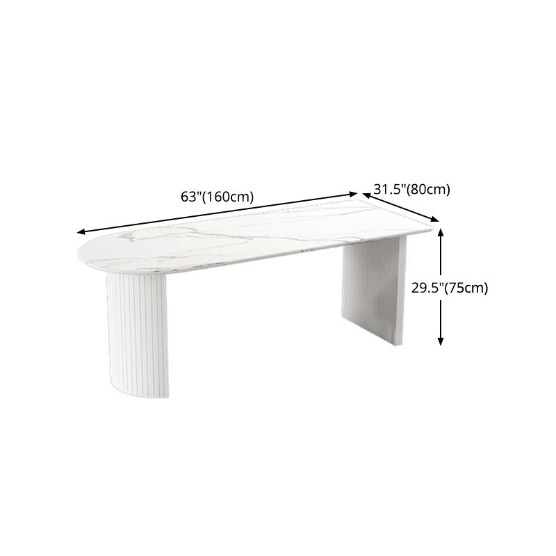 Sintered Stone Dining Table White Modern Dining Table for Kitchen