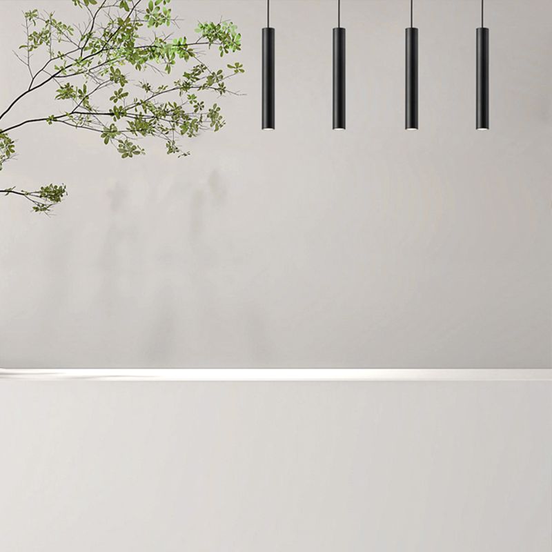 Metal Linear Shape Hanging Lights Modern Multi Light Pendant Light pour salle à manger